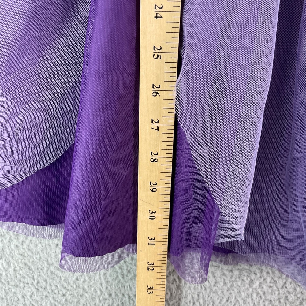 Disney Wish Asha Costume Dress Kids L 10-12 Purple Excellent Tulle Knit Skirt - Picture 6 of 6